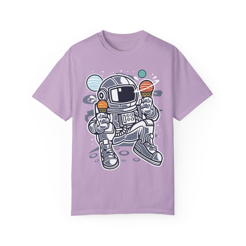 BraggerSwine Unisex Garment-Dyed T-Shirt -Astronaut Ice Cream