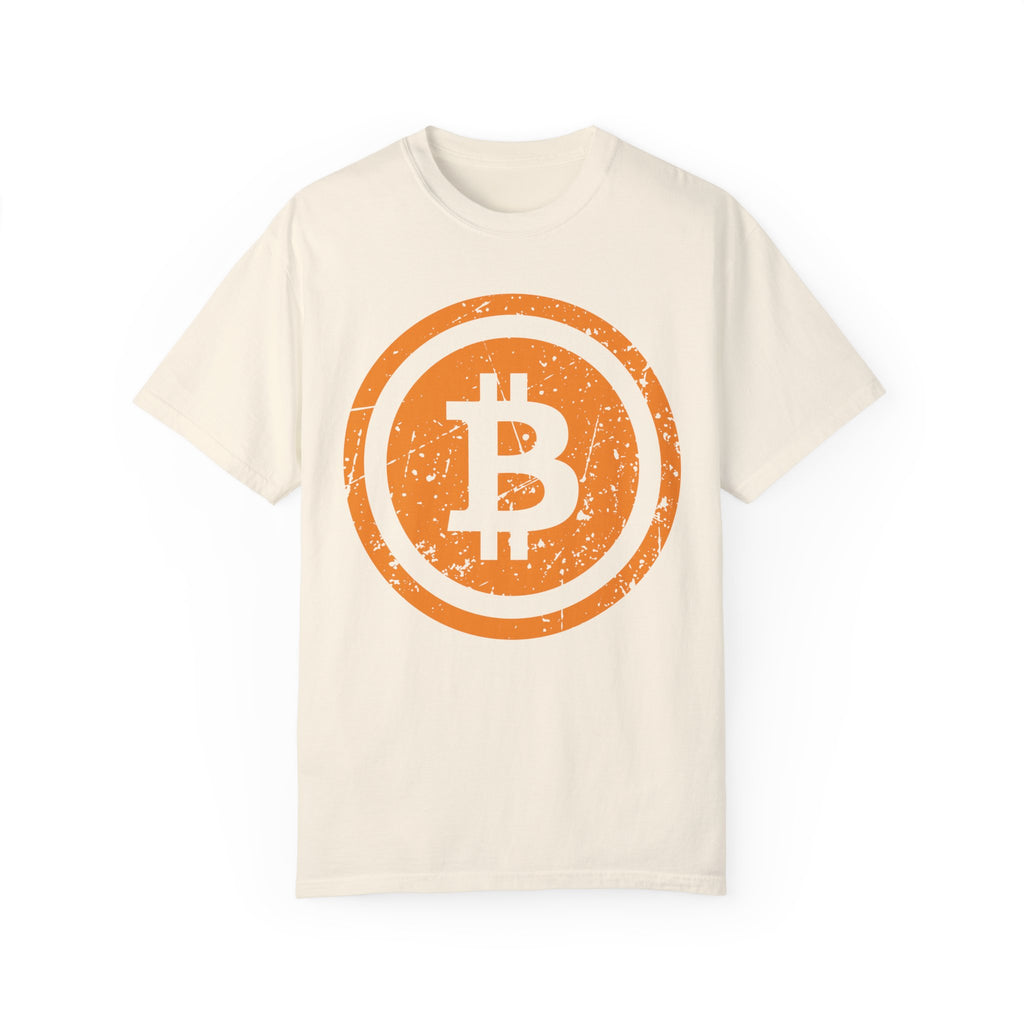 BraggerSwine Unisex Garment-Dyed T-Shirt - Vintage Bitcoin