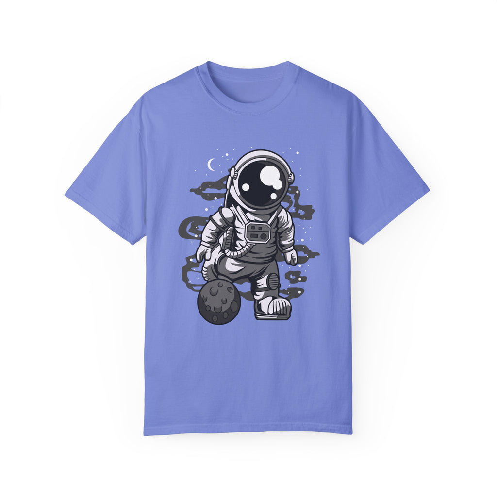 BraggerSwine Unisex Garment-Dyed T-Shirt - Astronaut Soccer