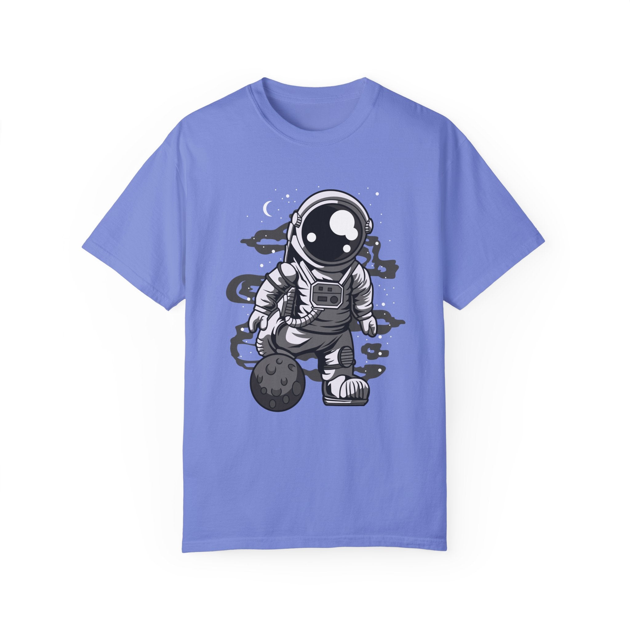 BraggerSwine Unisex Garment-Dyed T-Shirt - Astronaut Soccer