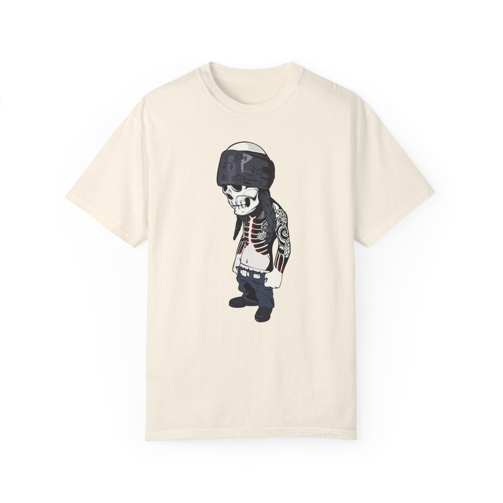 BraggerSwine Unisex Garment-Dyed T-Shirt - Skull Cholo