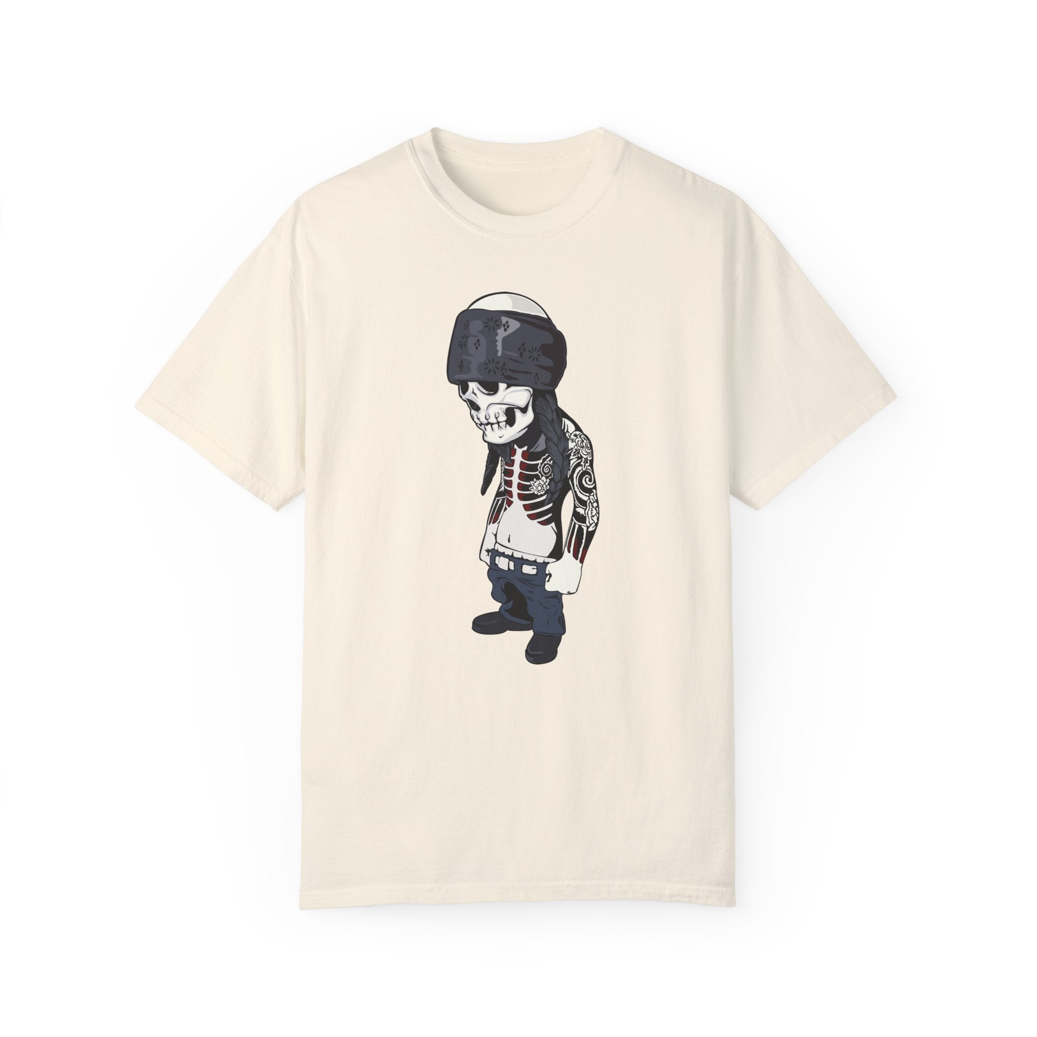 BraggerSwine Unisex Garment-Dyed T-Shirt - Skull Cholo