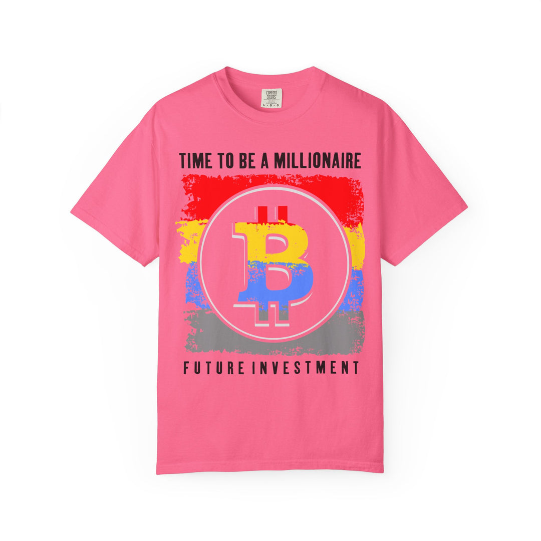 Bitcoin Millionaire T-Shirt — "Time to Be a Millionaire | Future Investment" Crypto Tee