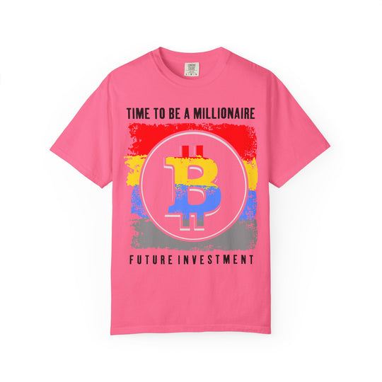 Bitcoin Millionaire T-Shirt — "Time to Be a Millionaire | Future Investment" Crypto Tee