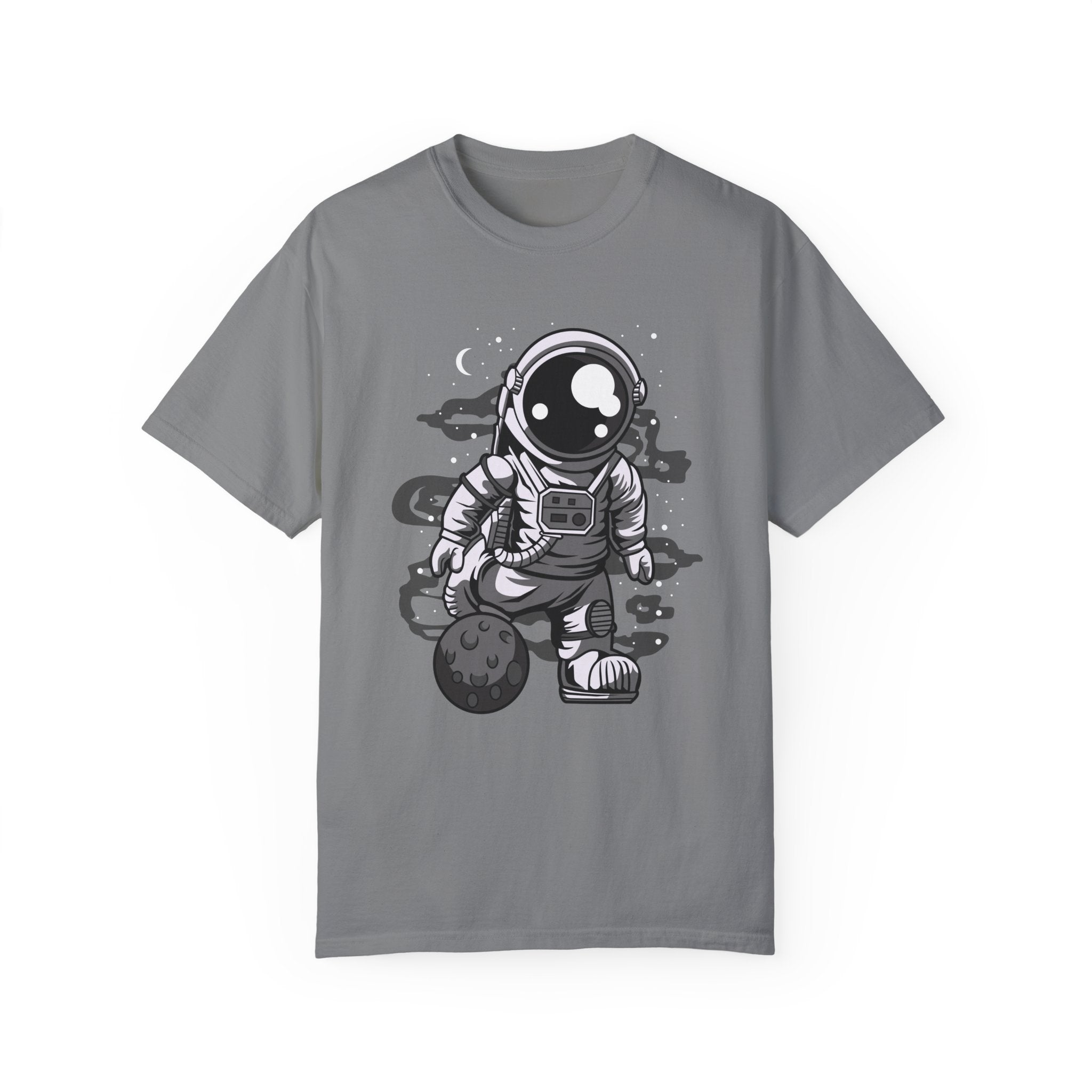 BraggerSwine Unisex Garment-Dyed T-Shirt - Astronaut Soccer