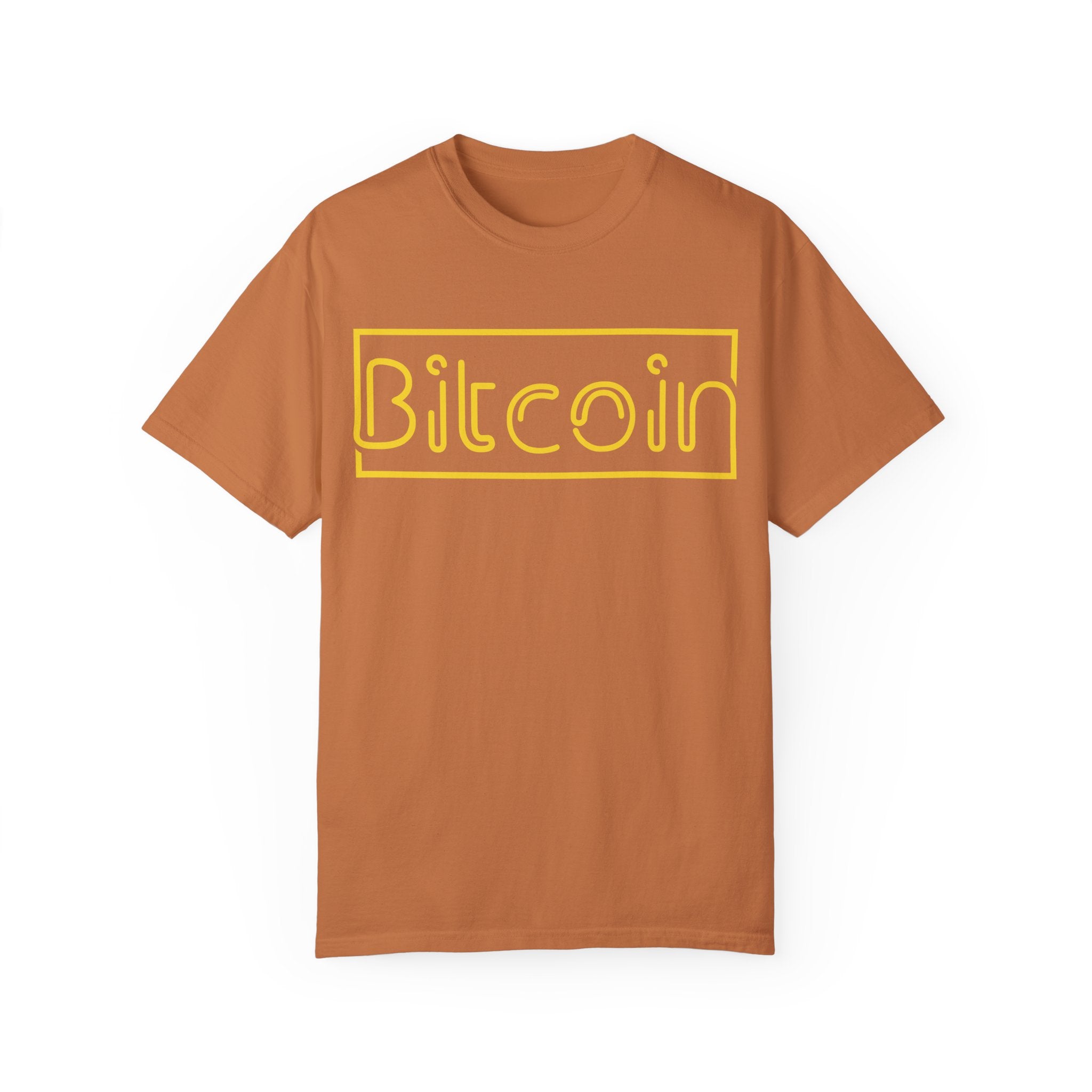 BraggerSwine Unisex Garment-Dyed T-Shirt - Bitcoin Neon
