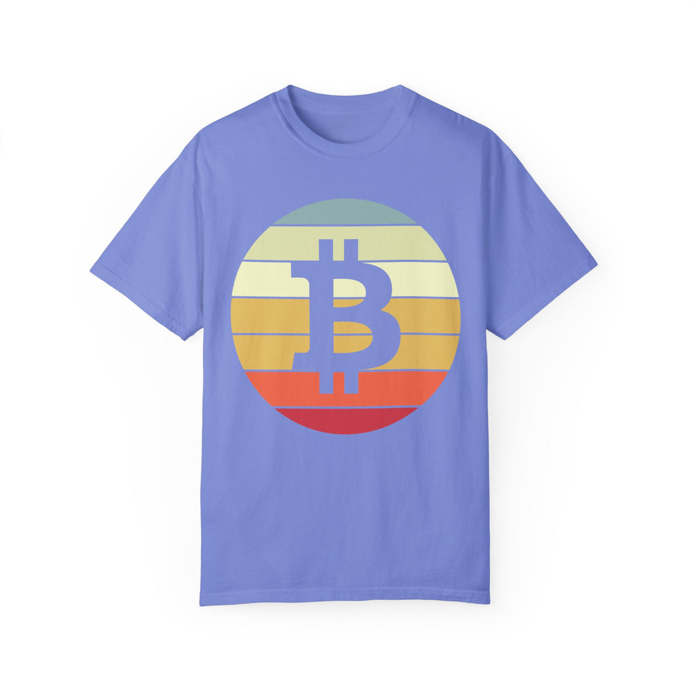 BraggerSwine Unisex Garment-Dyed T-Shirt - Bitcoin Vintage Sunset