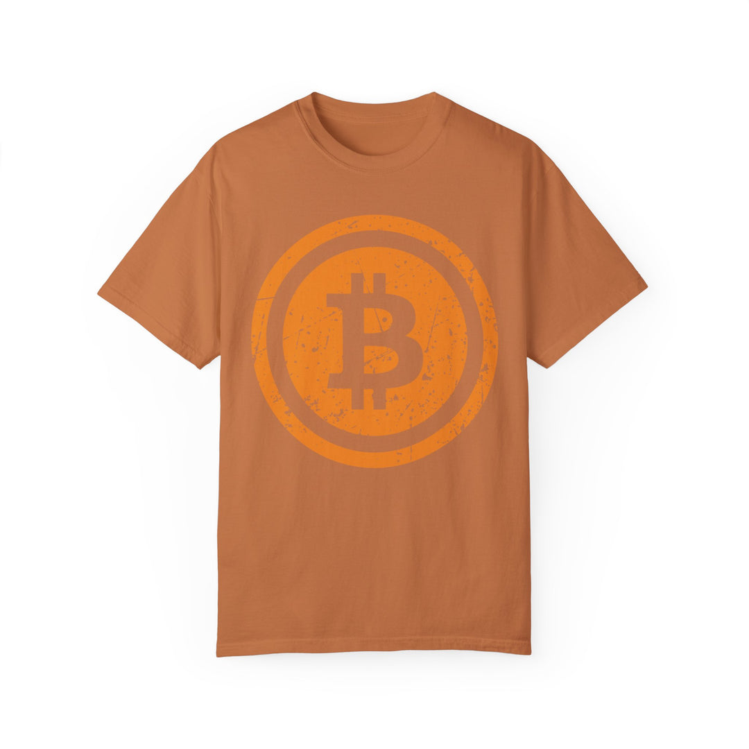 BraggerSwine Unisex Garment-Dyed T-Shirt - Vintage Bitcoin