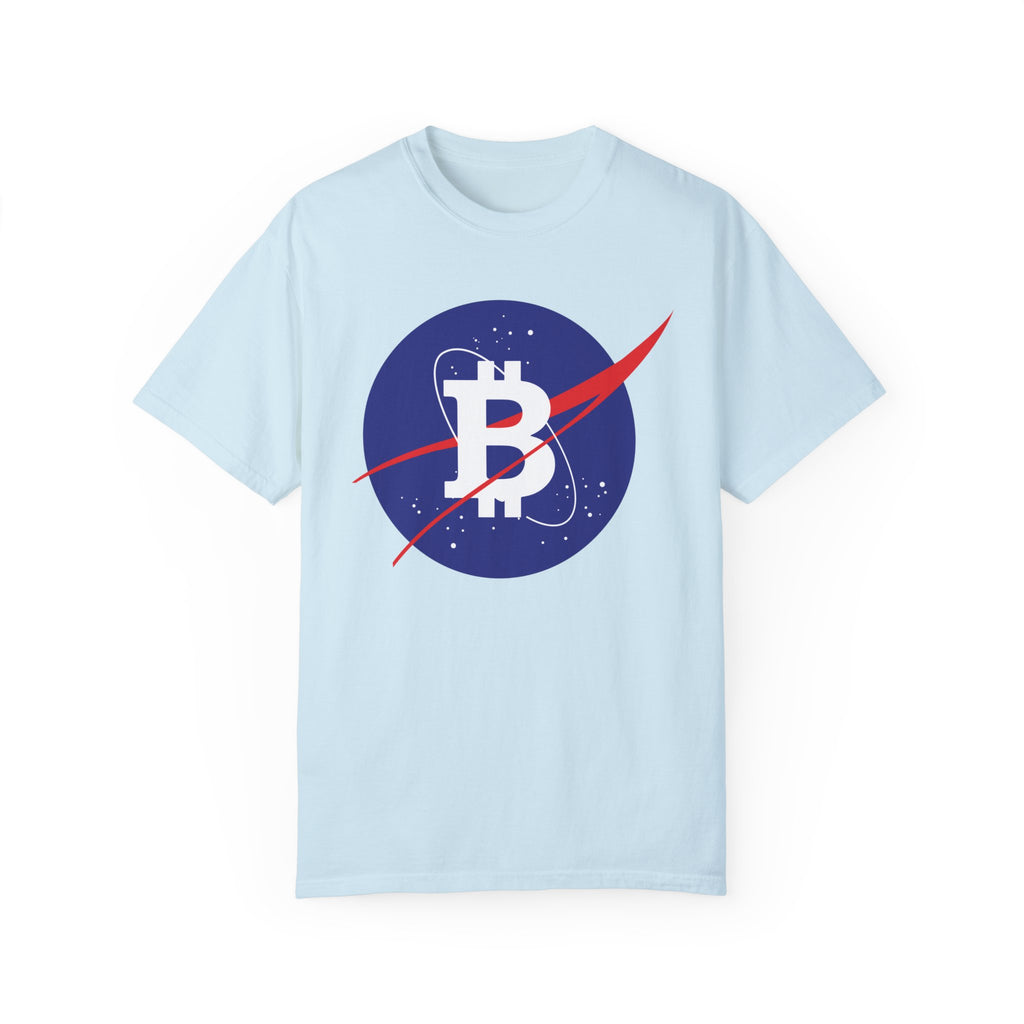 BraggerSwine Unisex Garment-Dyed T-Shirt - Bitcoin Nasa