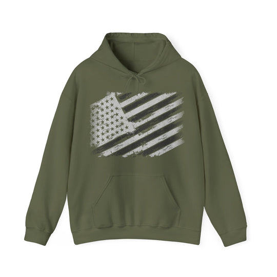 My Grey USA Flag Unisex Heavy Blend™ Hooded Sweatshirt