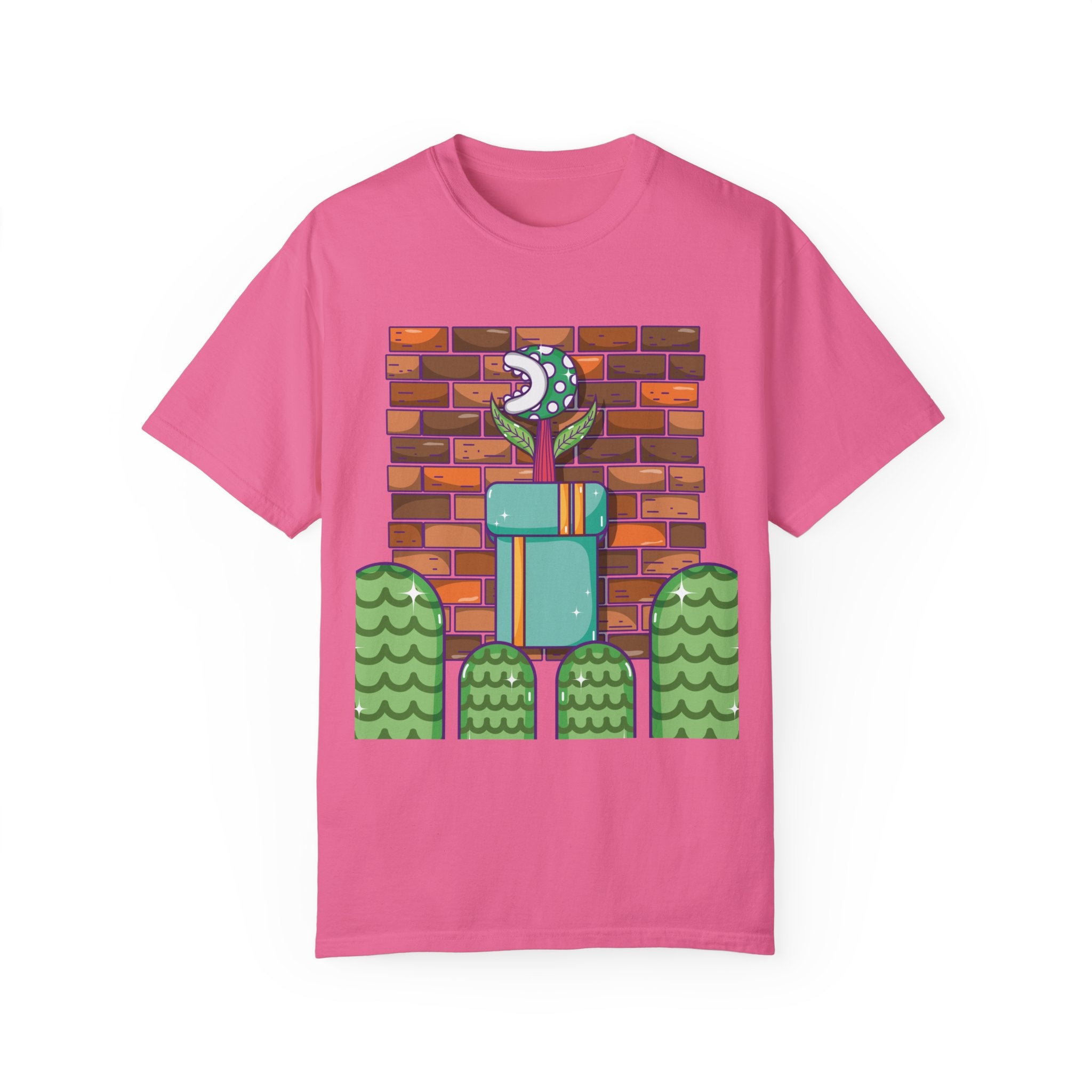 BraggerSwine Unisex Garment-Dyed T-Shirt - Video Game World