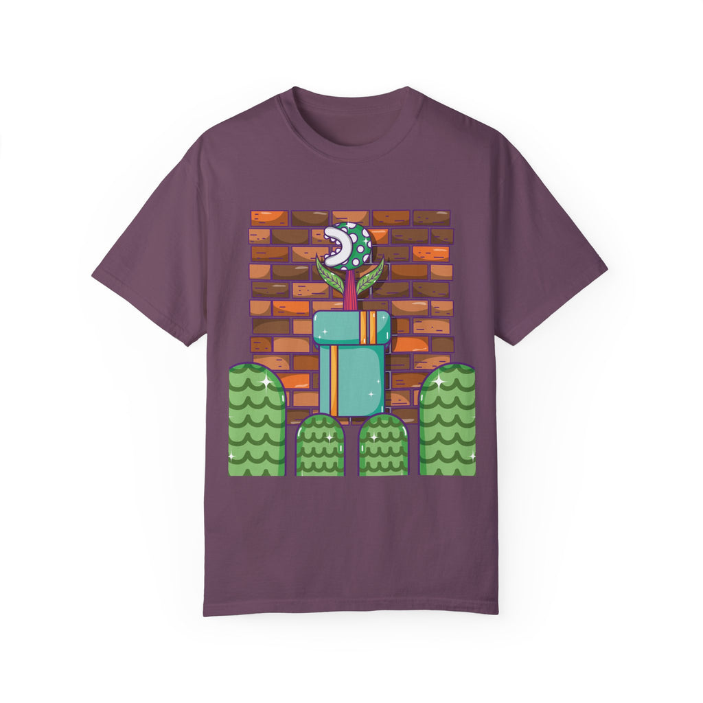 BraggerSwine Unisex Garment-Dyed T-Shirt - Video Game World