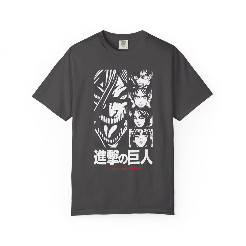 Attack on Titan Characters Graphic T-Shirt – Japanese Logo Anime Tee