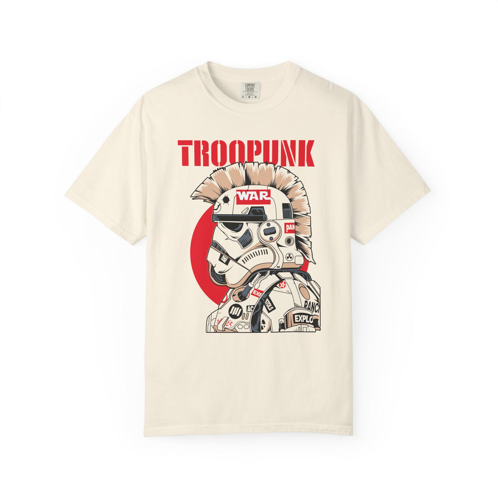Troopunk Stormtrooper Graphic T-Shirt — 'TROOPUNK' Retro War Helmet Tee