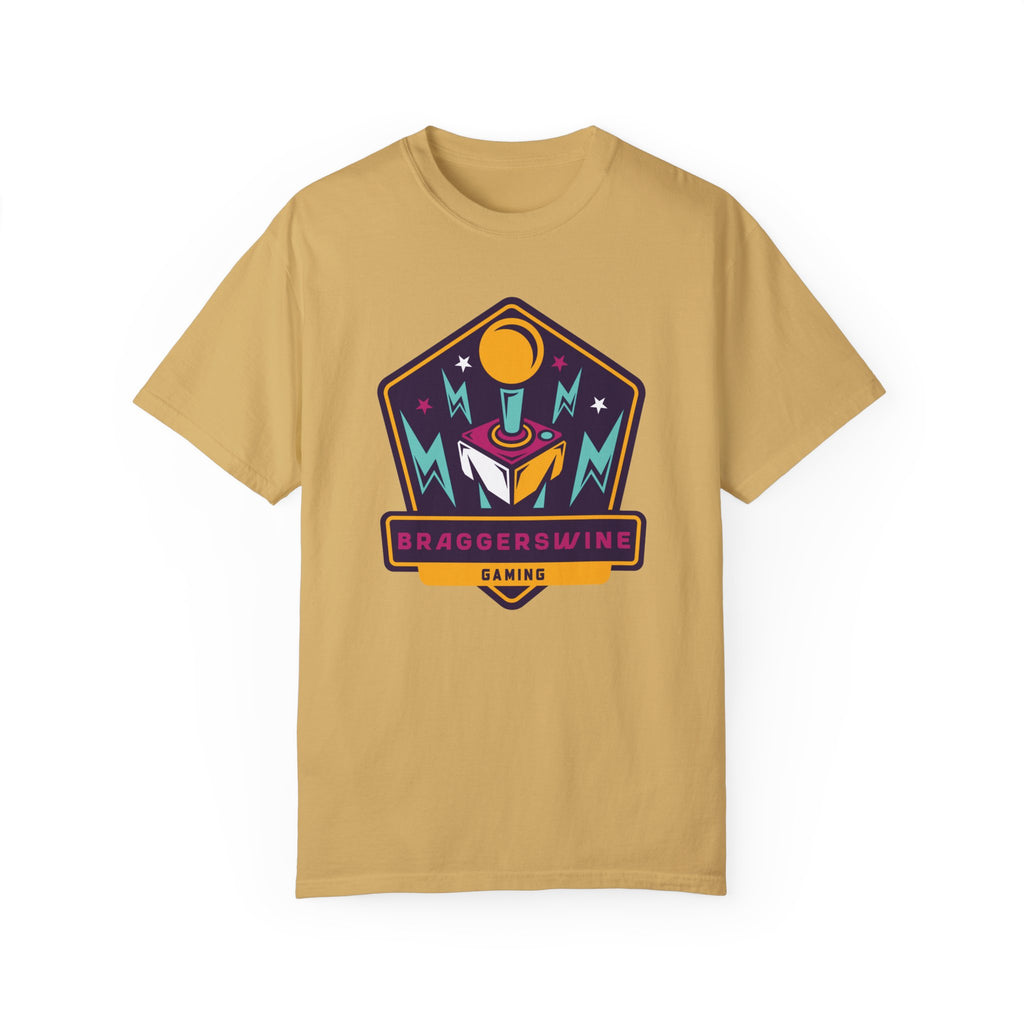 BraggerSwine Unisex Garment-Dyed T-Shirt - BraggerSwine Retro Joystick