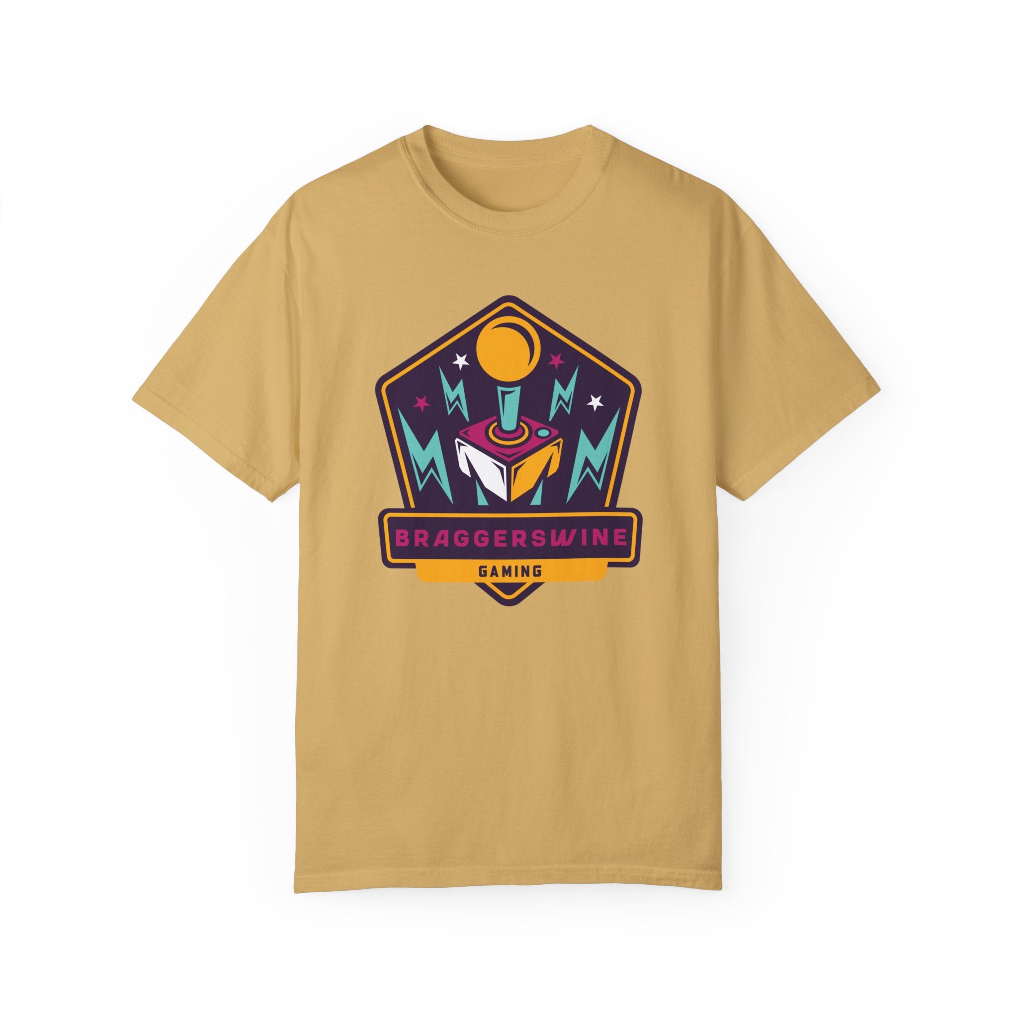 BraggerSwine Unisex Garment-Dyed T-Shirt - BraggerSwine Retro Joystick