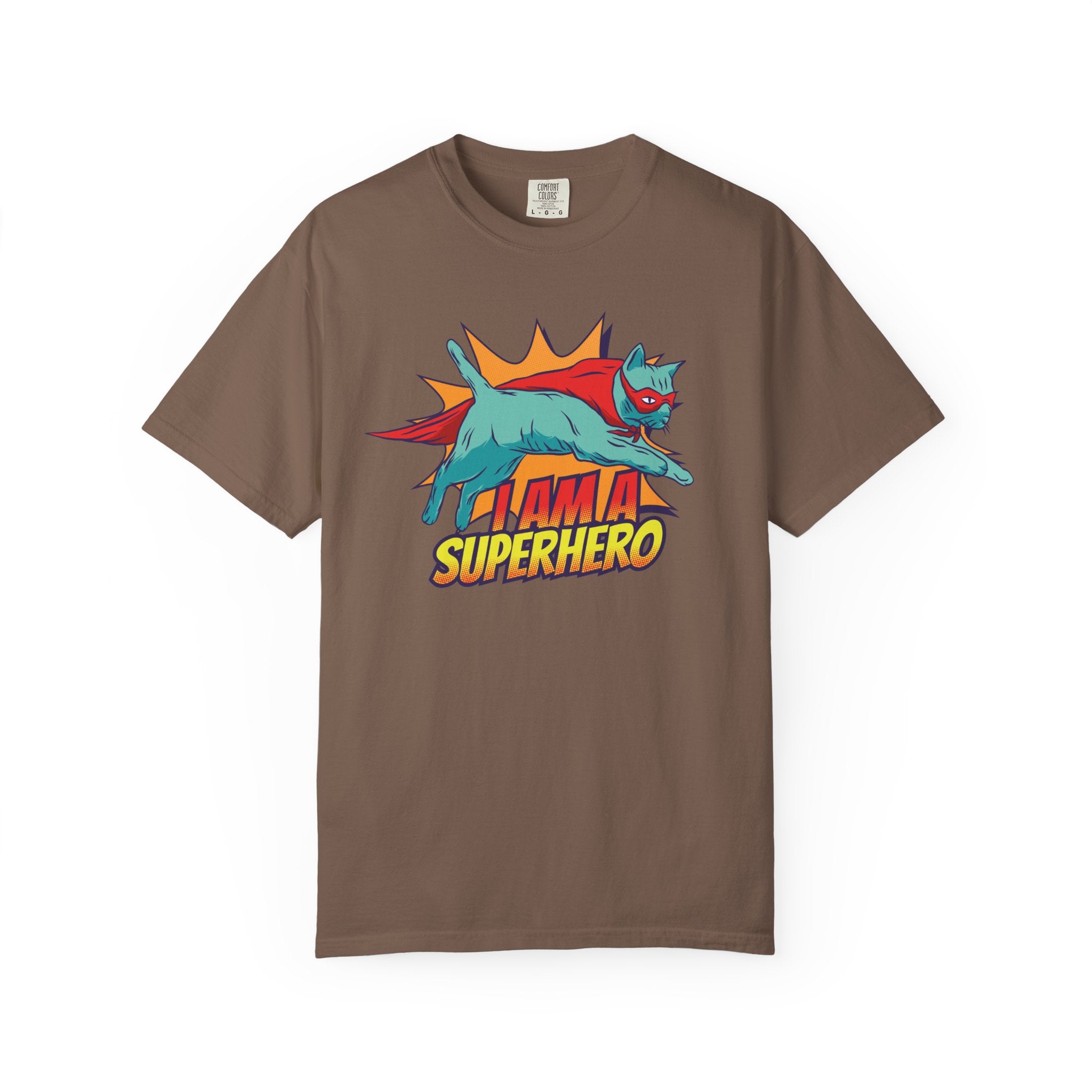 I Am a Superhero Cat T-Shirt — Retro Cat Graphic Tee