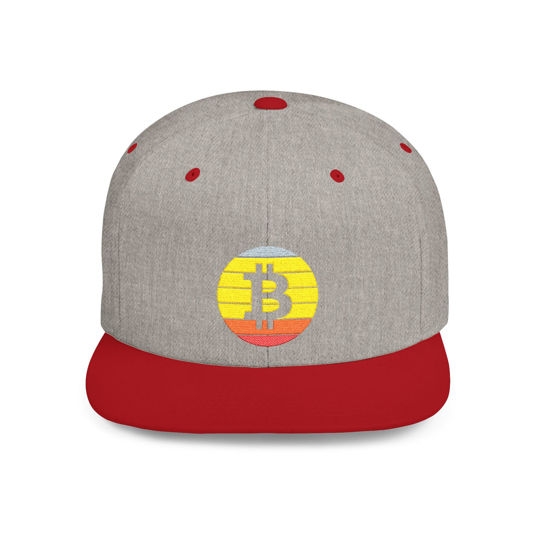 Bitcoin Retro Snapback Hat — Vintage Crypto Logo Flat Bill