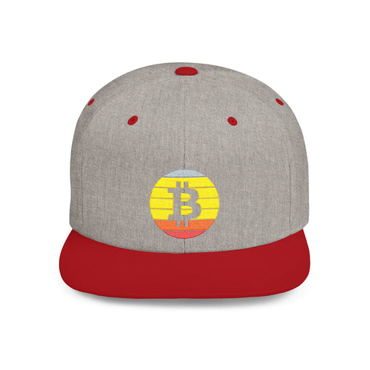 Bitcoin Retro Snapback Hat — Vintage Crypto Logo Flat Bill