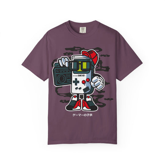 Retro Game Kid Character T-Shirt — Vintage Gamer Graphic Tee