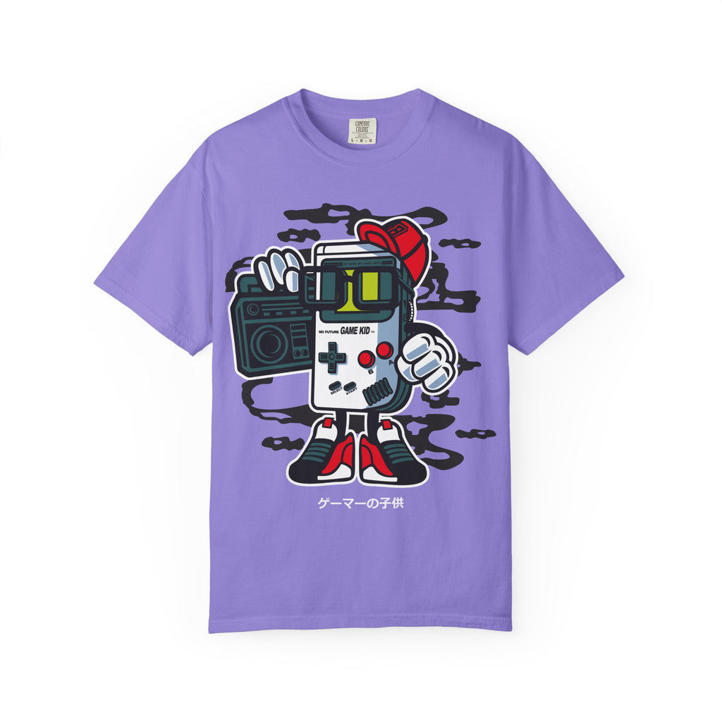 Retro Game Kid Character T-Shirt — Vintage Gamer Graphic Tee