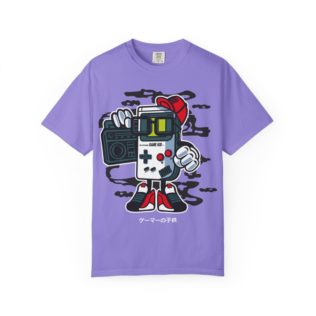 Retro Game Kid Character T-Shirt — Vintage Gamer Graphic Tee