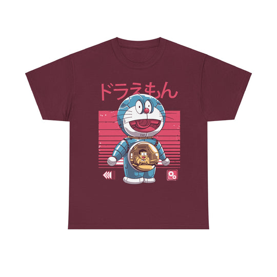 Doraemon Robot Unisex Heavy Cotton Tee