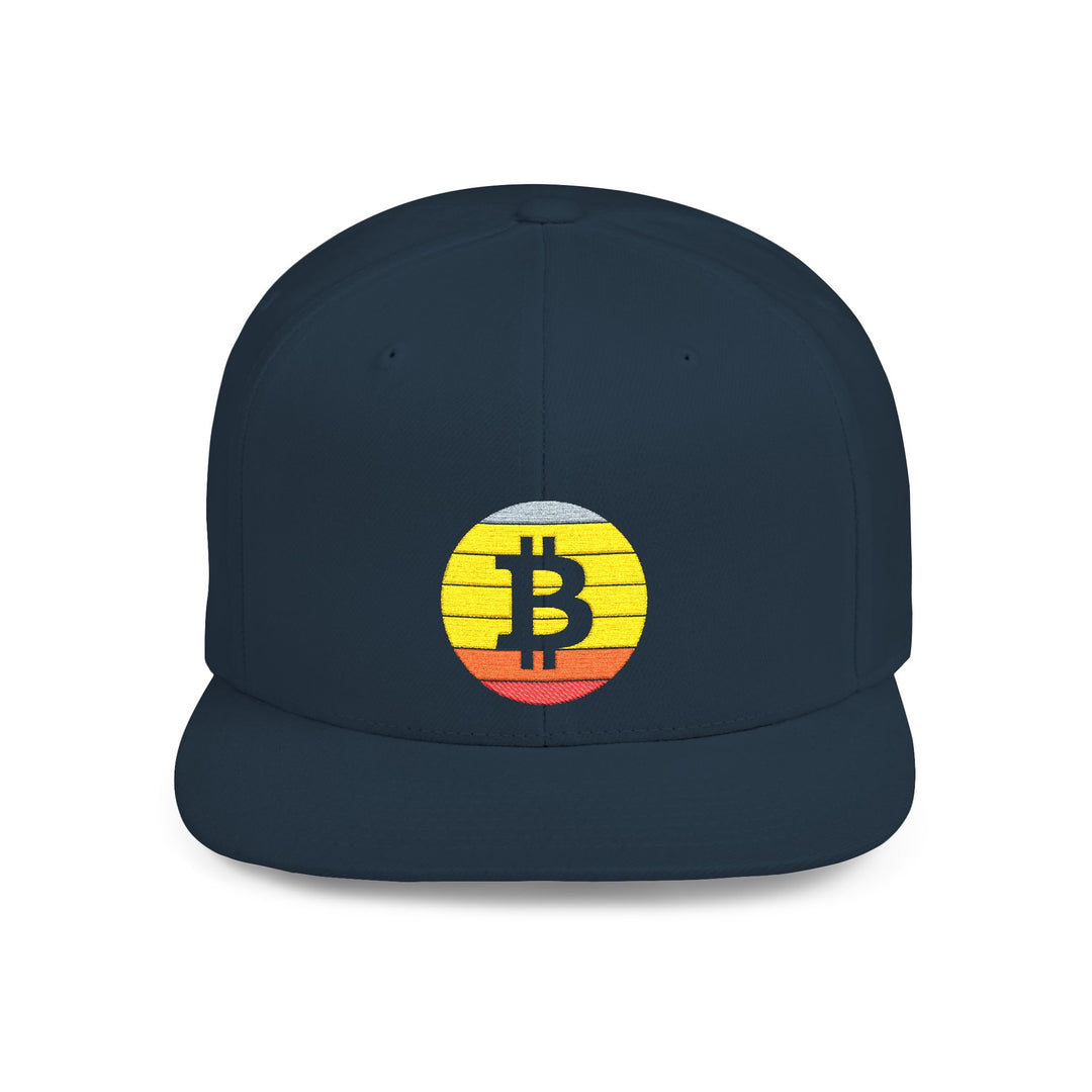 Bitcoin Retro Snapback Hat — Vintage Crypto Logo Flat Bill