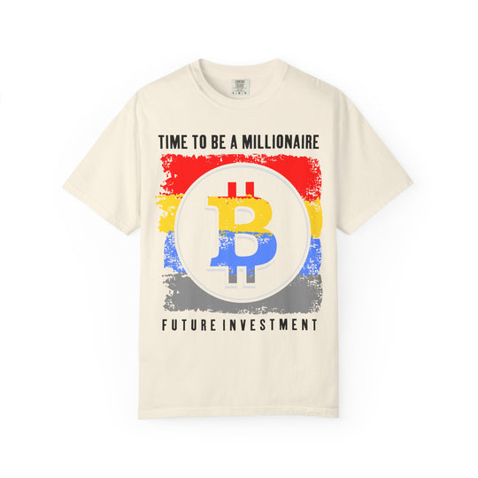 Bitcoin Millionaire T-Shirt — "Time to Be a Millionaire | Future Investment" Crypto Tee