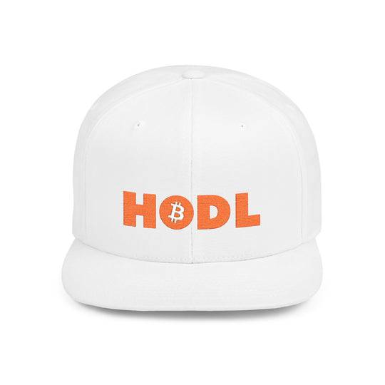 HODL Snapback Hat — Flat Bill Crypto Cap