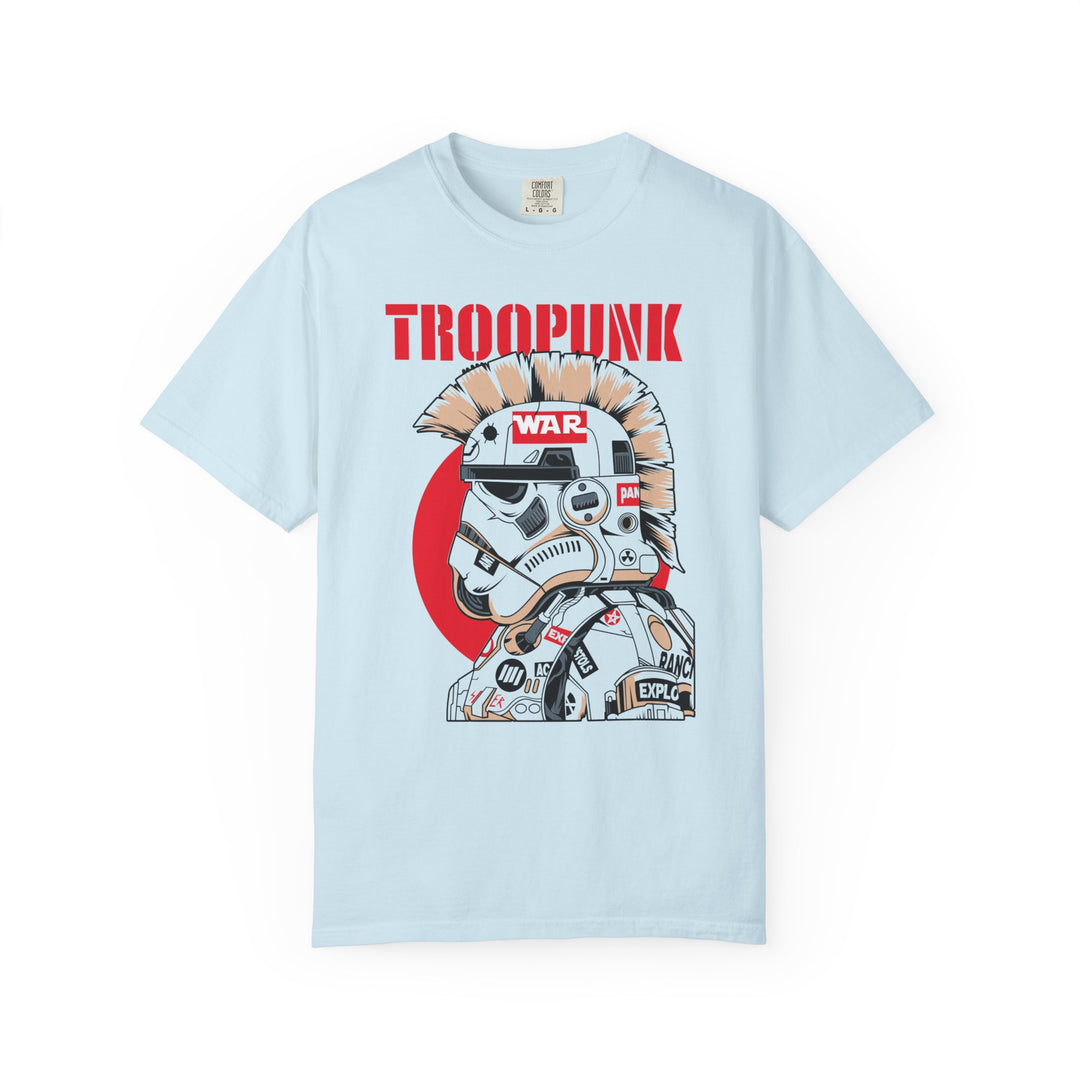 Troopunk Stormtrooper Graphic T-Shirt — 'TROOPUNK' Retro War Helmet Tee