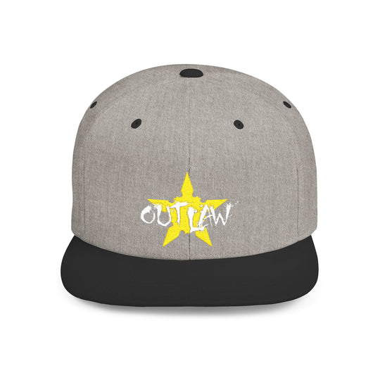 Outlaw Snapback Hat — Flat Bill Cowboy-Inspired Cap