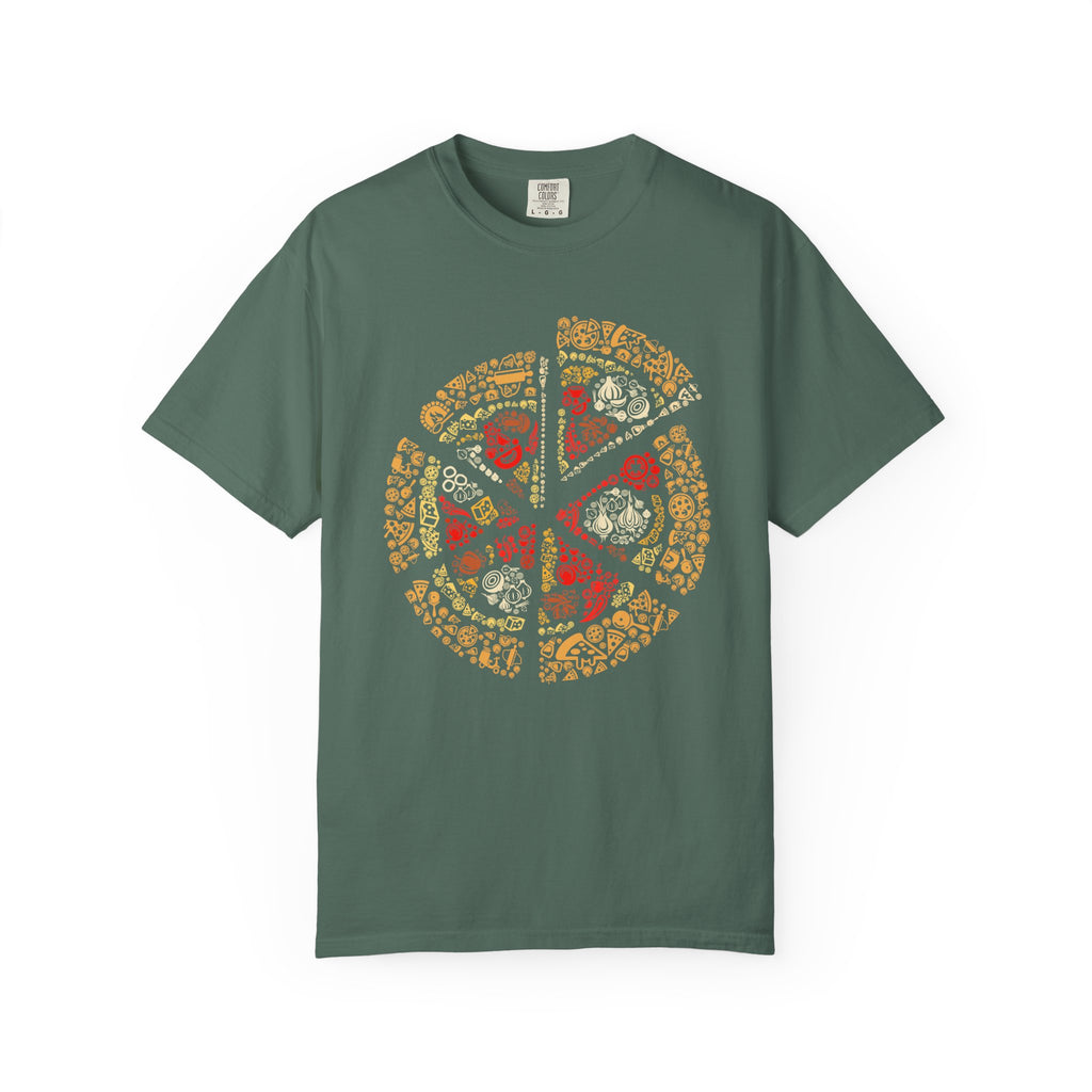 Vintage Pizza Slice Graphic T-Shirt — Botanical Pizza Art Tee