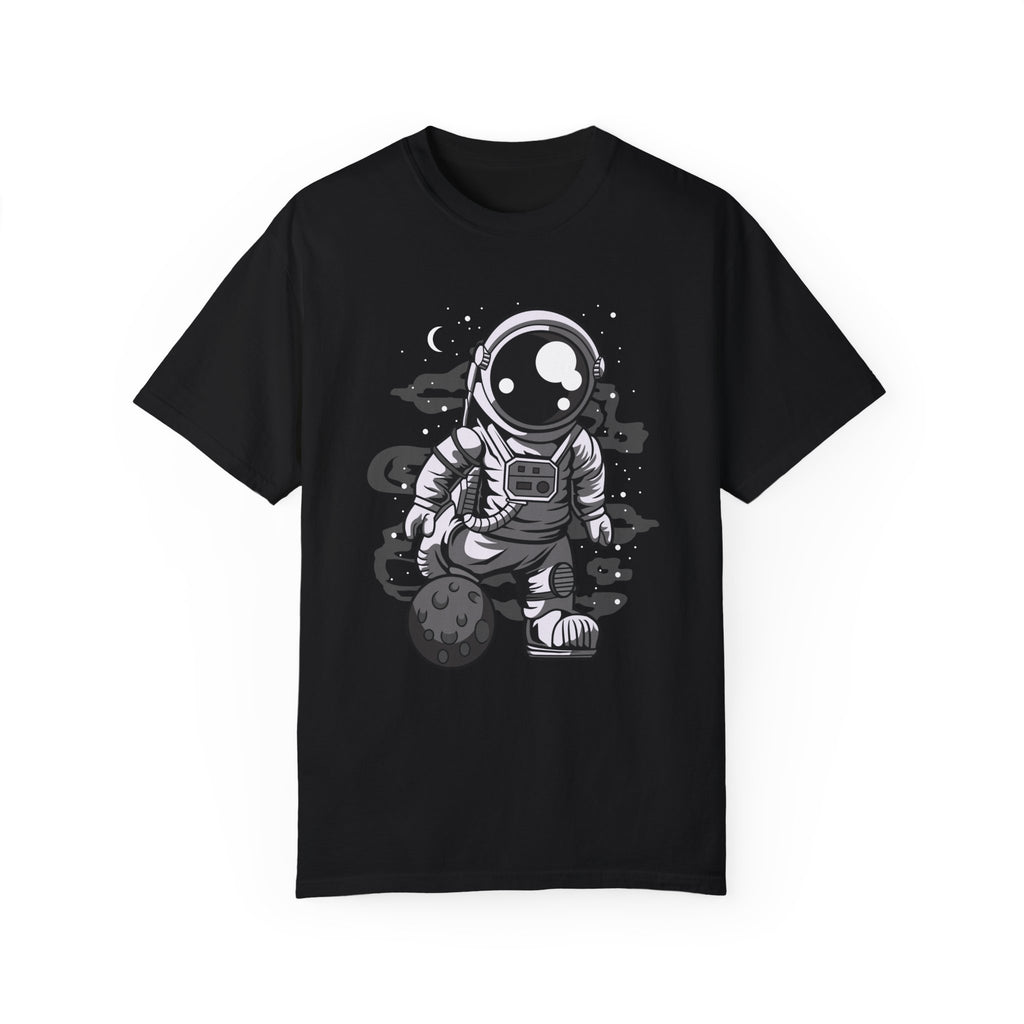 BraggerSwine Unisex Garment-Dyed T-Shirt - Astronaut Soccer
