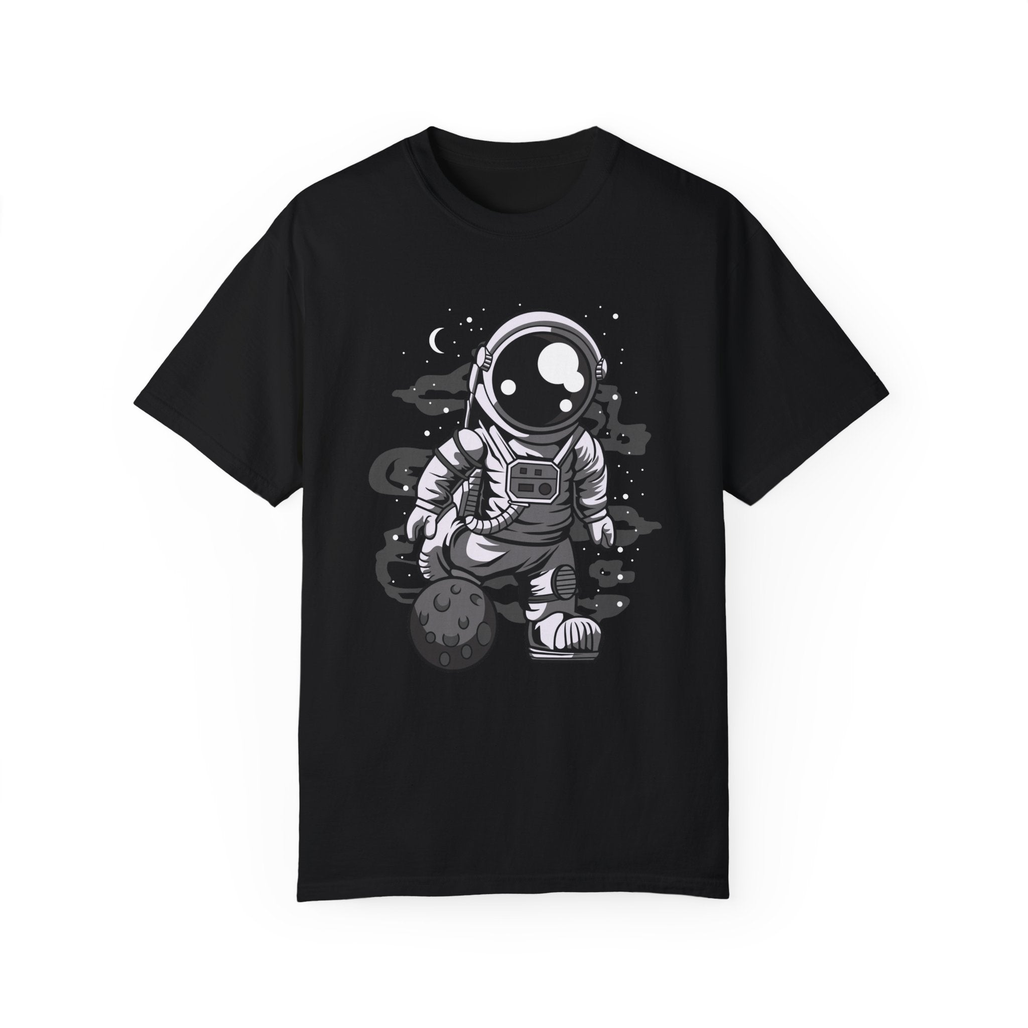 BraggerSwine Unisex Garment-Dyed T-Shirt - Astronaut Soccer
