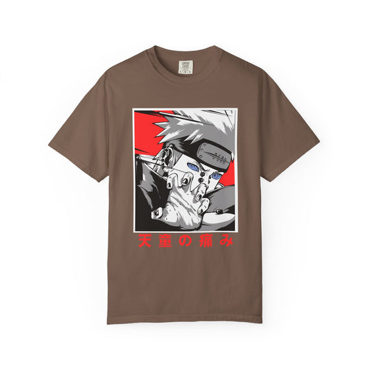 Anime-Style Pain Graphic T-Shirt — Japanese Text “天童の痛み”