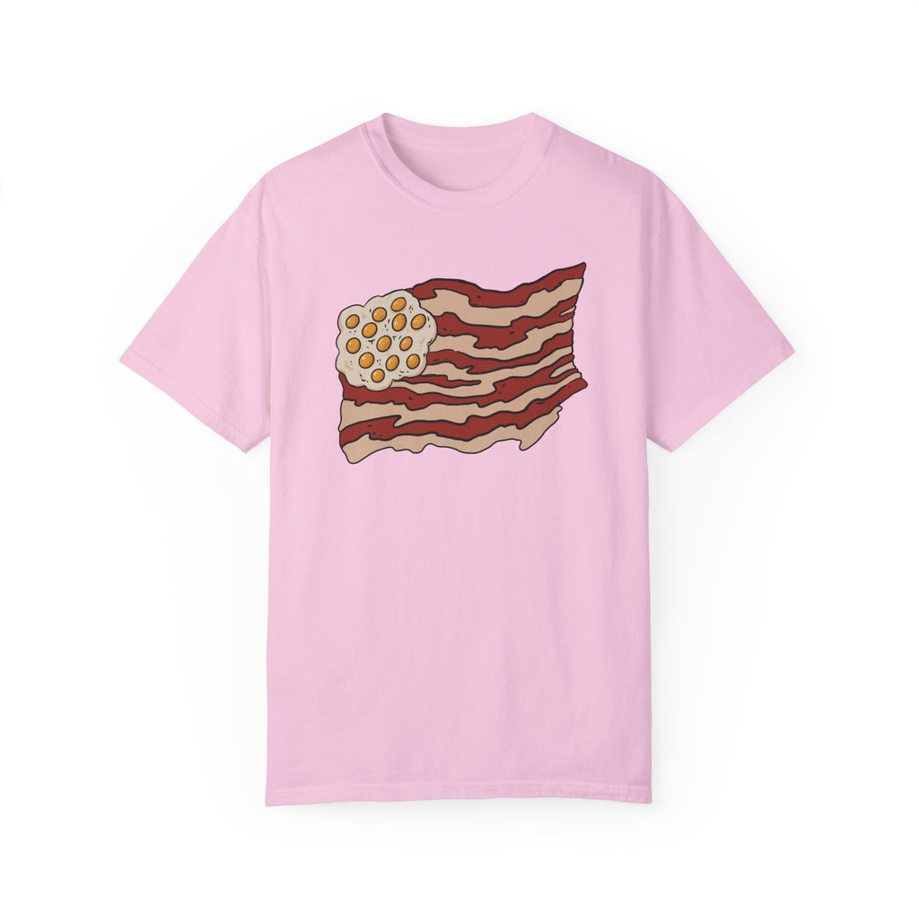 BraggerSwine Unisex Garment-Dyed T-Shirt - Bacon USA Flag