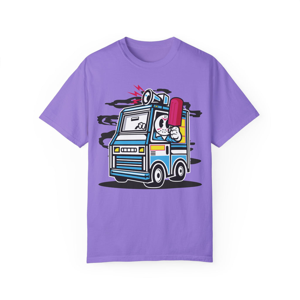 BraggerSwine Unisex Garment-Dyed T-Shirt - Serial Killer Ice Cream Truck