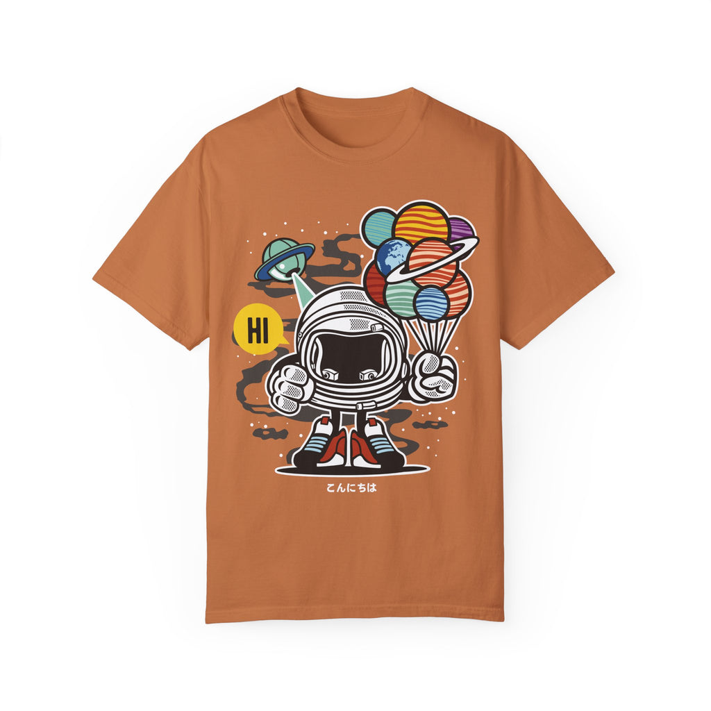 BraggerSwine Unisex Garment-Dyed T-Shirt - Alien World Balloons