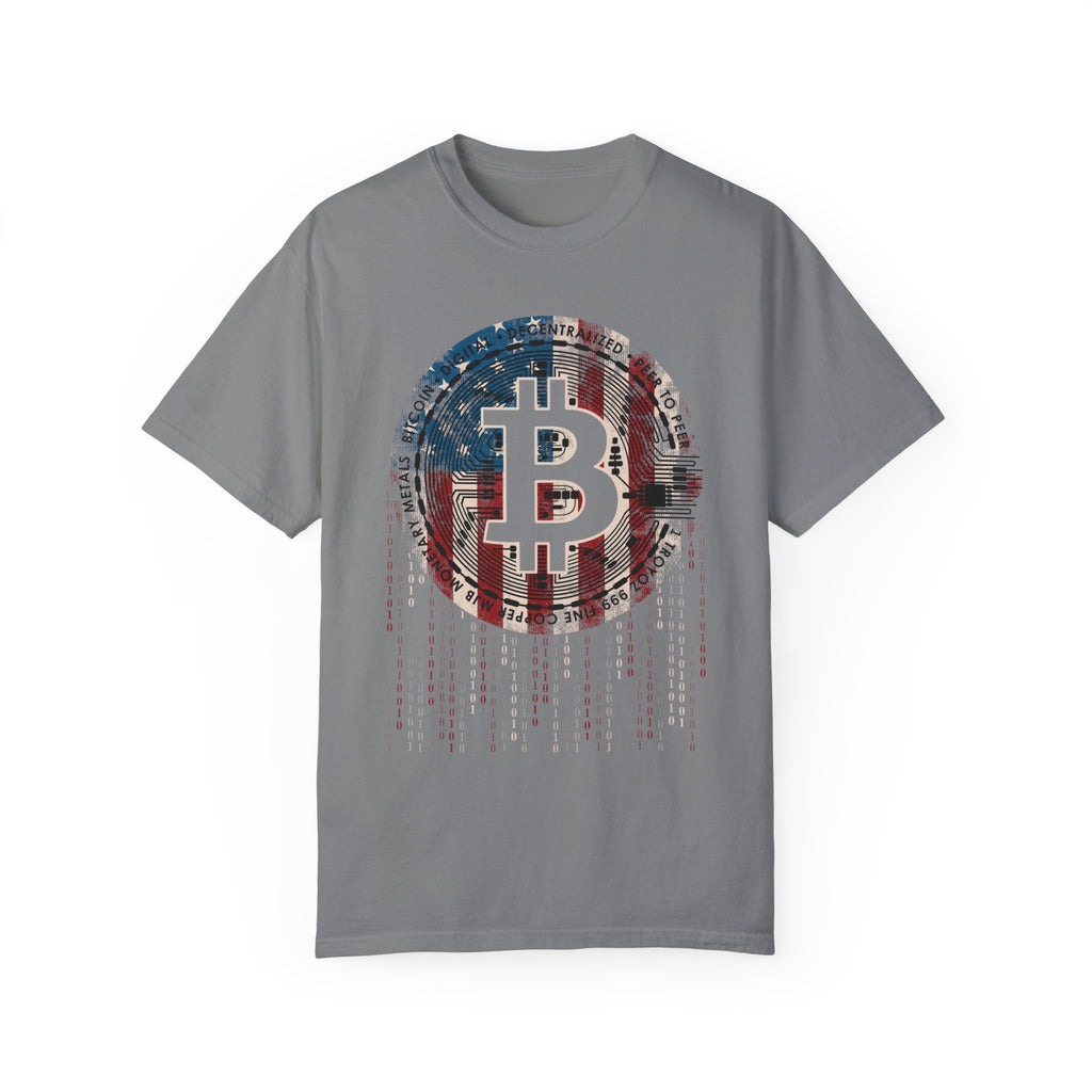 BraggerSwine Unisex Garment-Dyed T-Shirt - American Bitcoin