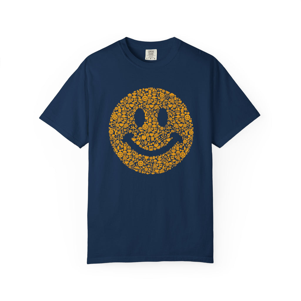 Smiley Face Floral — Retro Happy Flower Power Tee