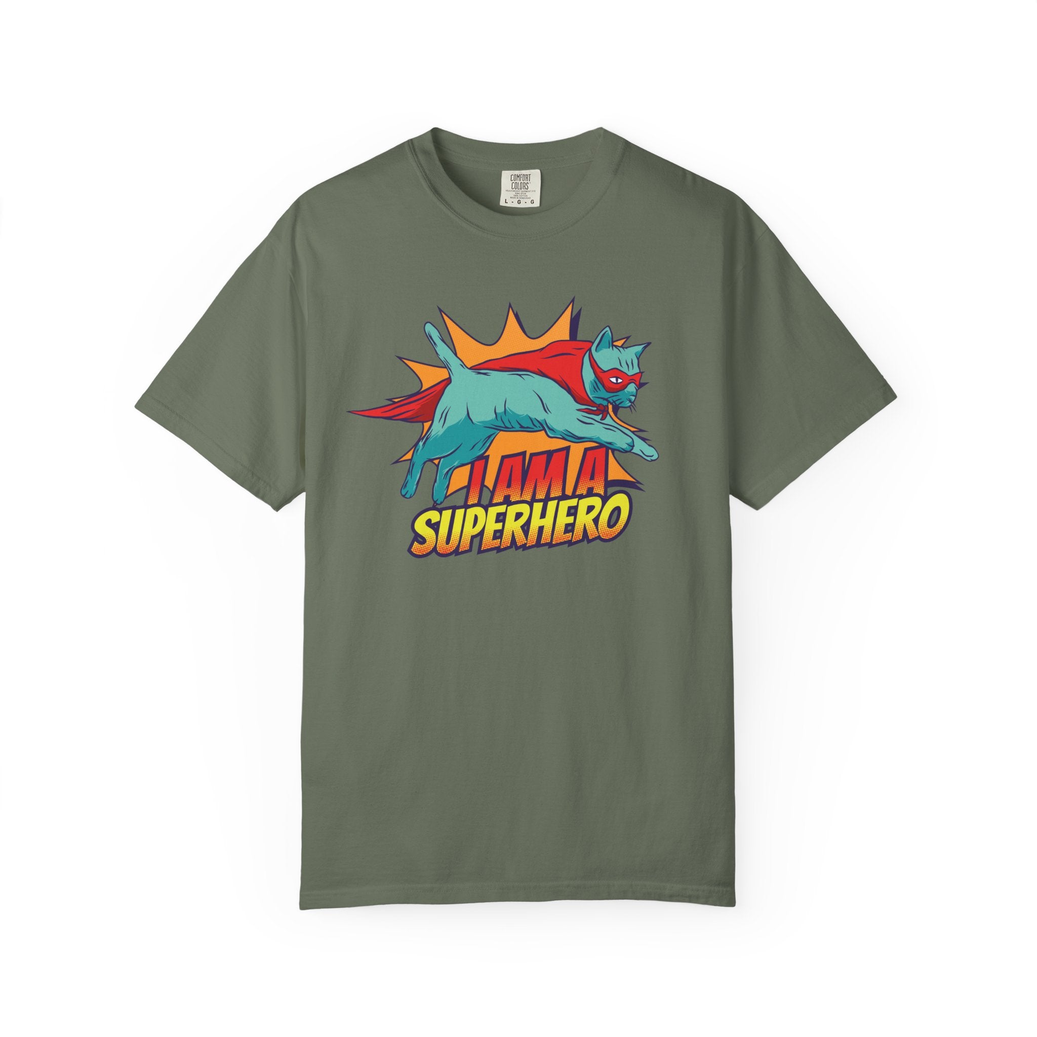 I Am a Superhero Cat T-Shirt — Retro Cat Graphic Tee