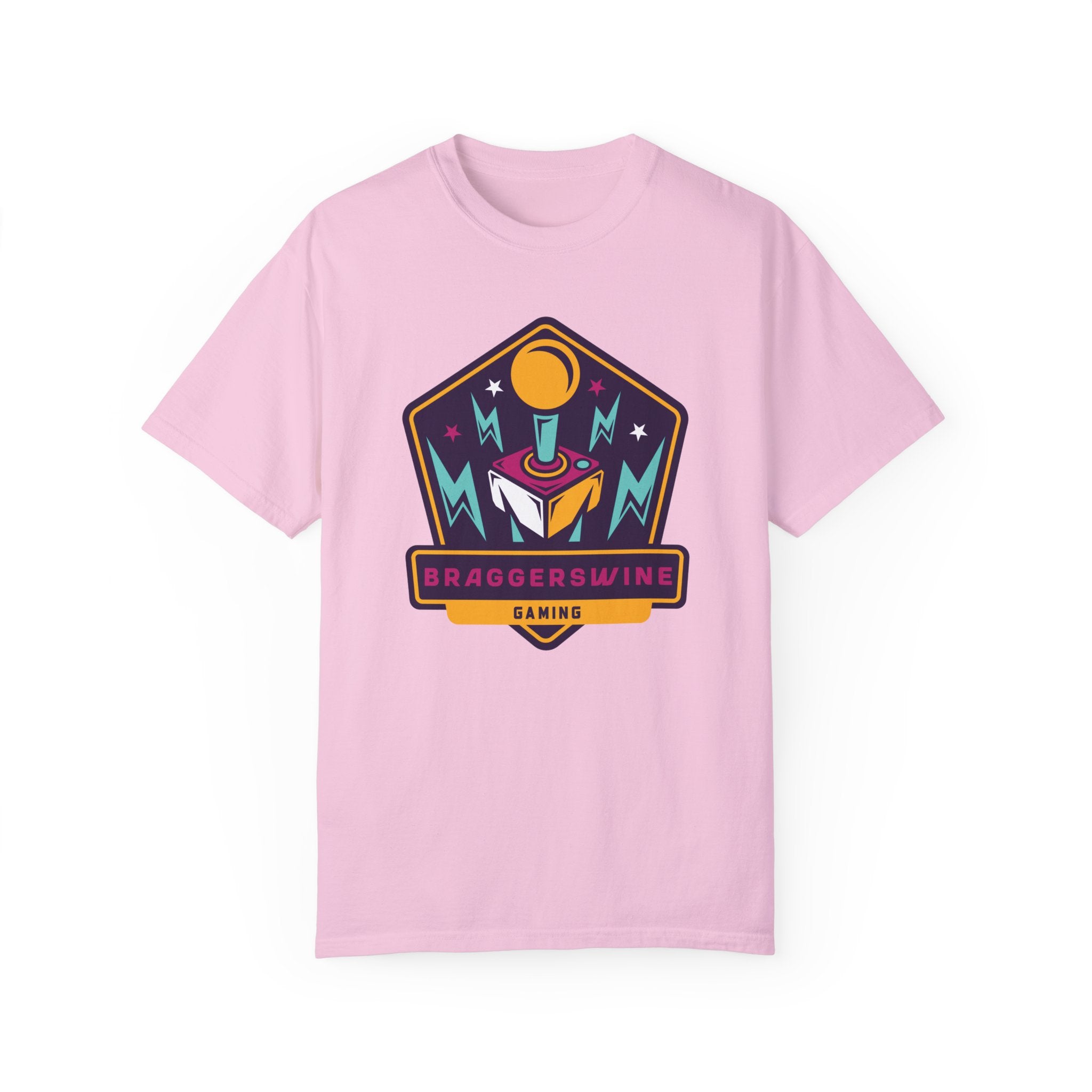 BraggerSwine Unisex Garment-Dyed T-Shirt - BraggerSwine Retro Joystick