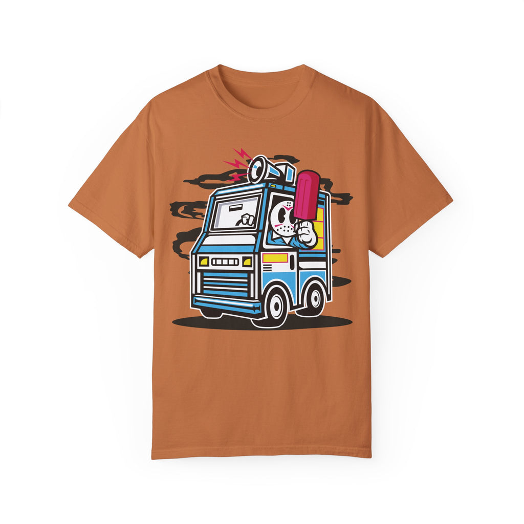 BraggerSwine Unisex Garment-Dyed T-Shirt - Serial Killer Ice Cream Truck