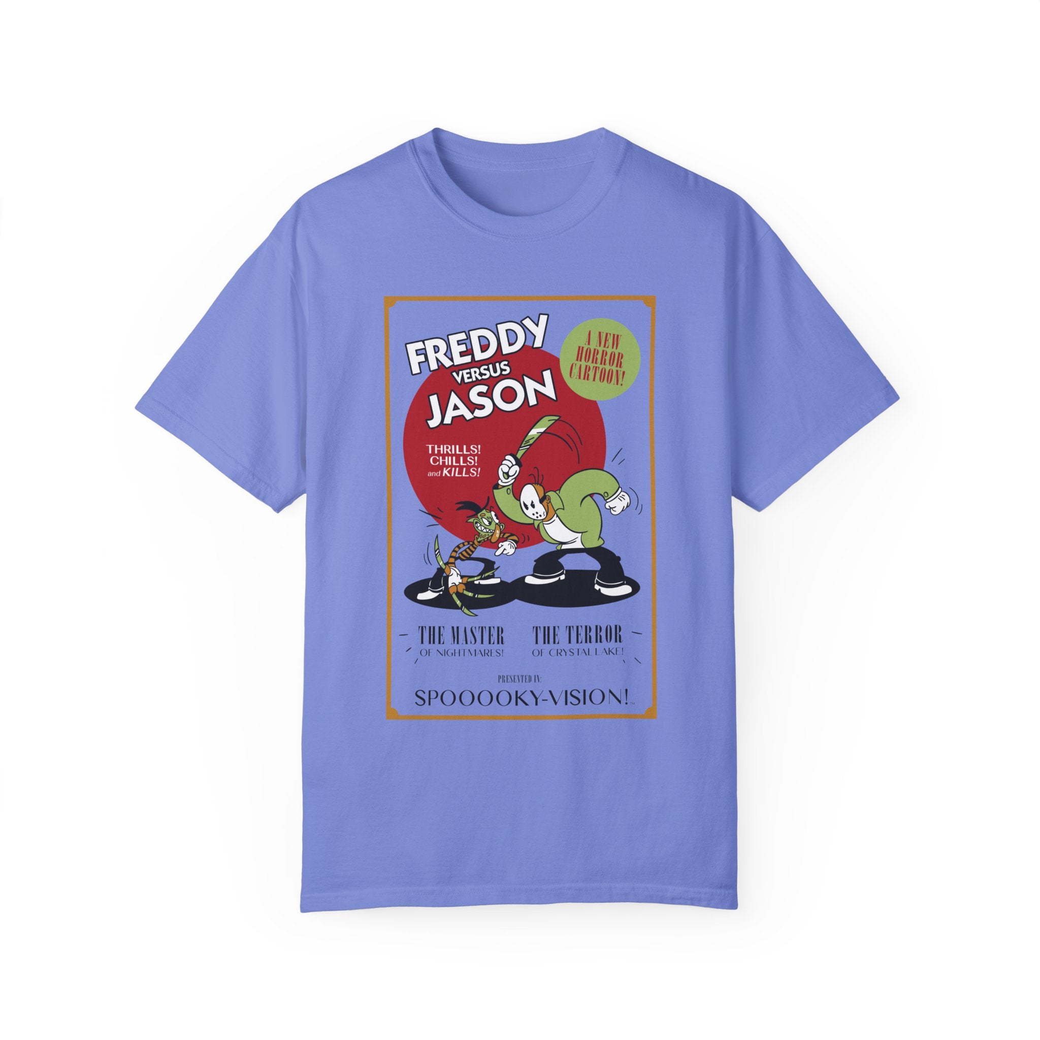 BraggerSwine Unisex Garment-Dyed T-Shirt - Freddy VS Jason