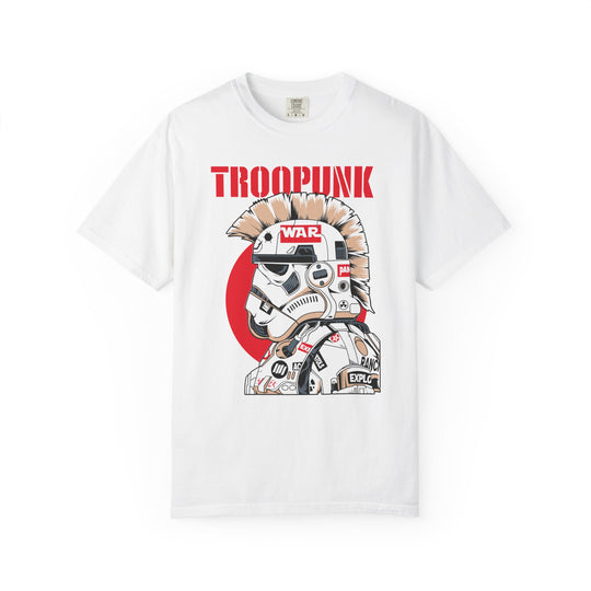 Troopunk Stormtrooper Graphic T-Shirt — 'TROOPUNK' Retro War Helmet Tee