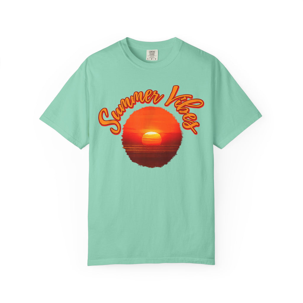Sunset 'Summer Vibes' T-Shirt — Retro Beach Graphic Tee