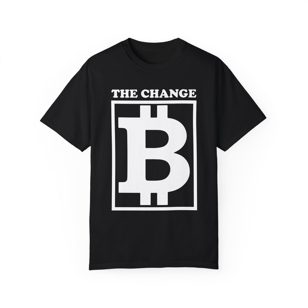 BraggerSwine Unisex Garment-Dyed T-Shirt - The Change Bitcoin