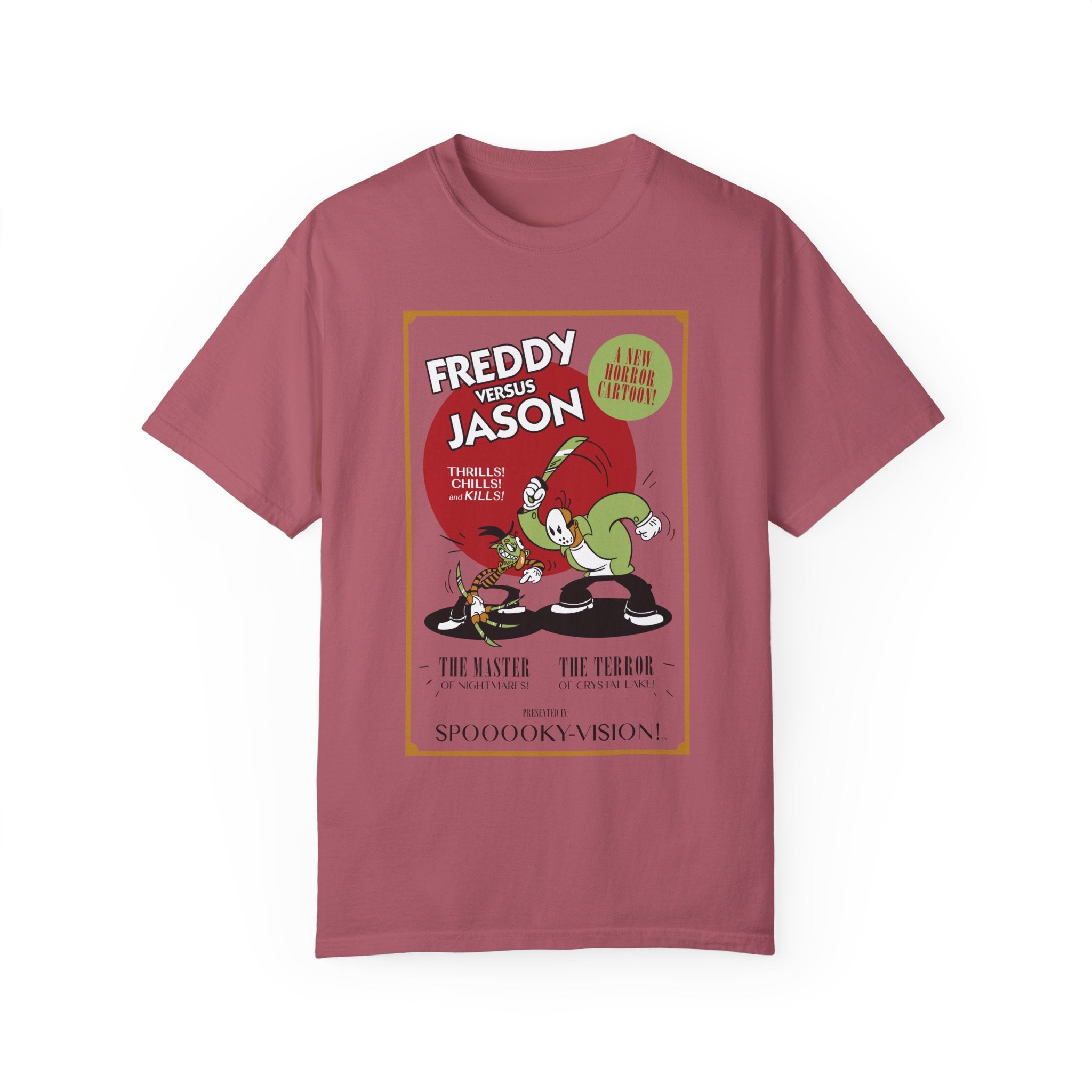 BraggerSwine Unisex Garment-Dyed T-Shirt - Freddy VS Jason