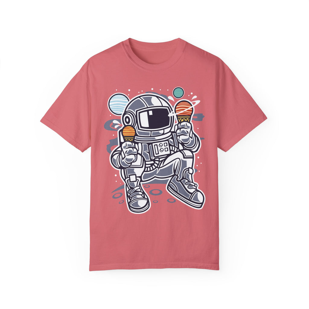BraggerSwine Unisex Garment-Dyed T-Shirt -Astronaut Ice Cream